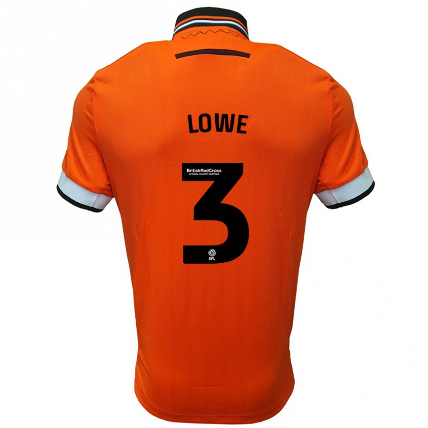 Niño Fútbol Camiseta Max Lowe #3 Naranja Blanco 2ª Equipación 2024/25