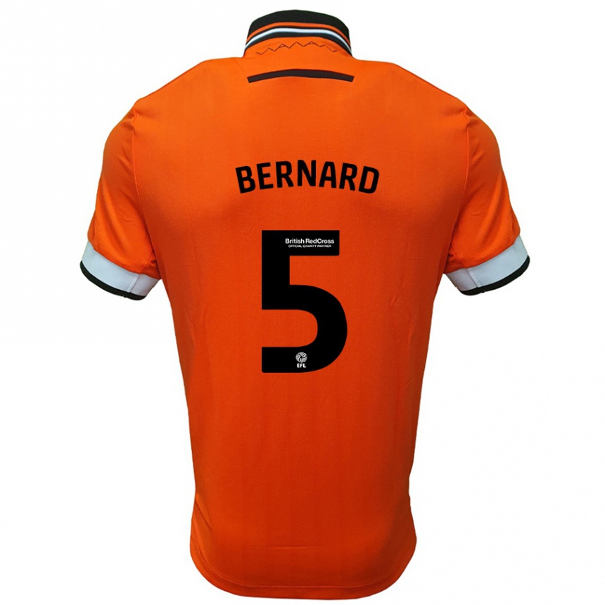 Niño Fútbol Camiseta Di'shon Bernard #5 Naranja Blanco 2ª Equipación 2024/25