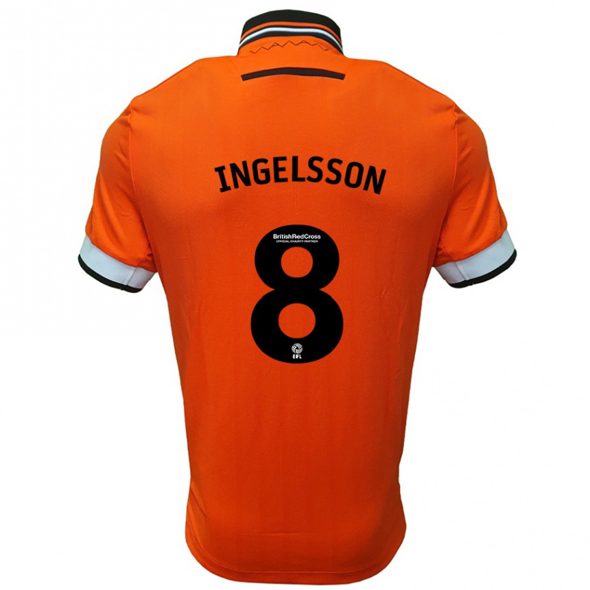 Niño Fútbol Camiseta Svante Ingelsson #8 Naranja Blanco 2ª Equipación 2024/25