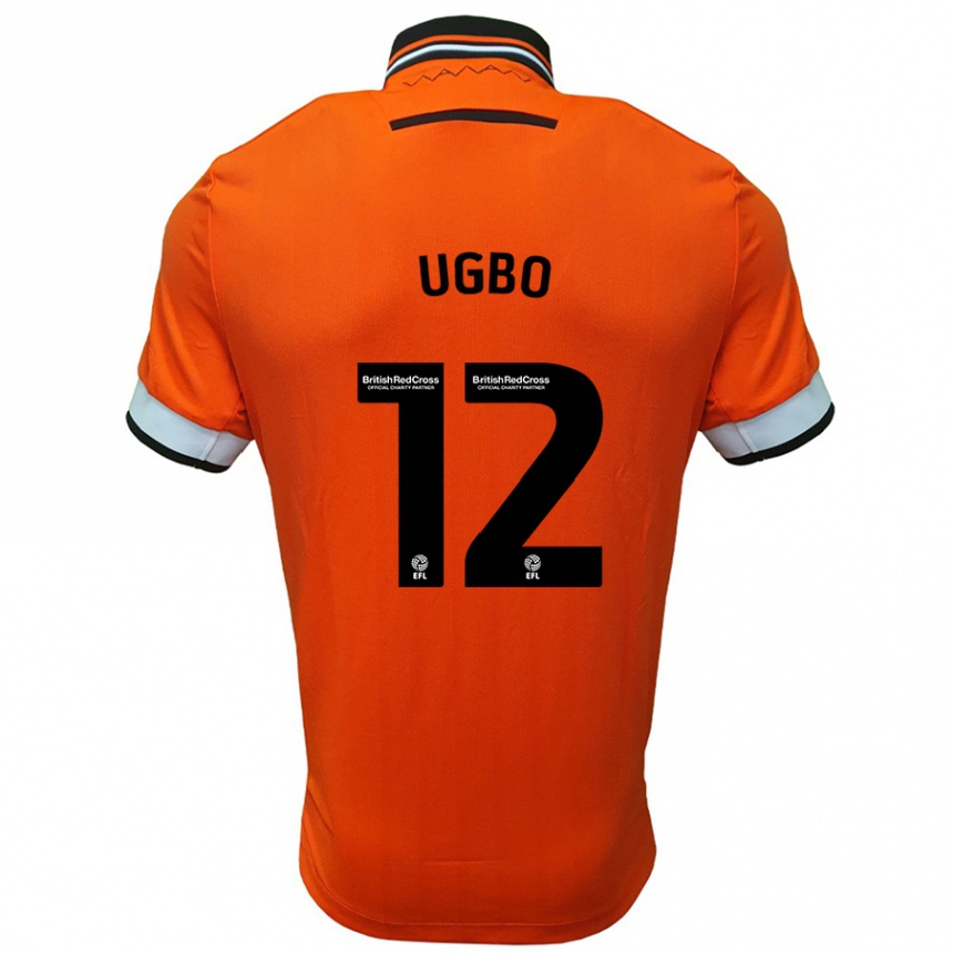 Niño Fútbol Camiseta Iké Ugbo #12 Naranja Blanco 2ª Equipación 2024/25