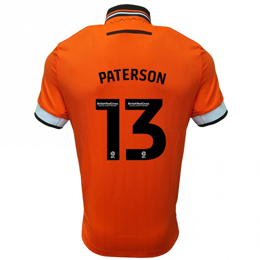 Niño Fútbol Camiseta Callum Paterson #13 Naranja Blanco 2ª Equipación 2024/25