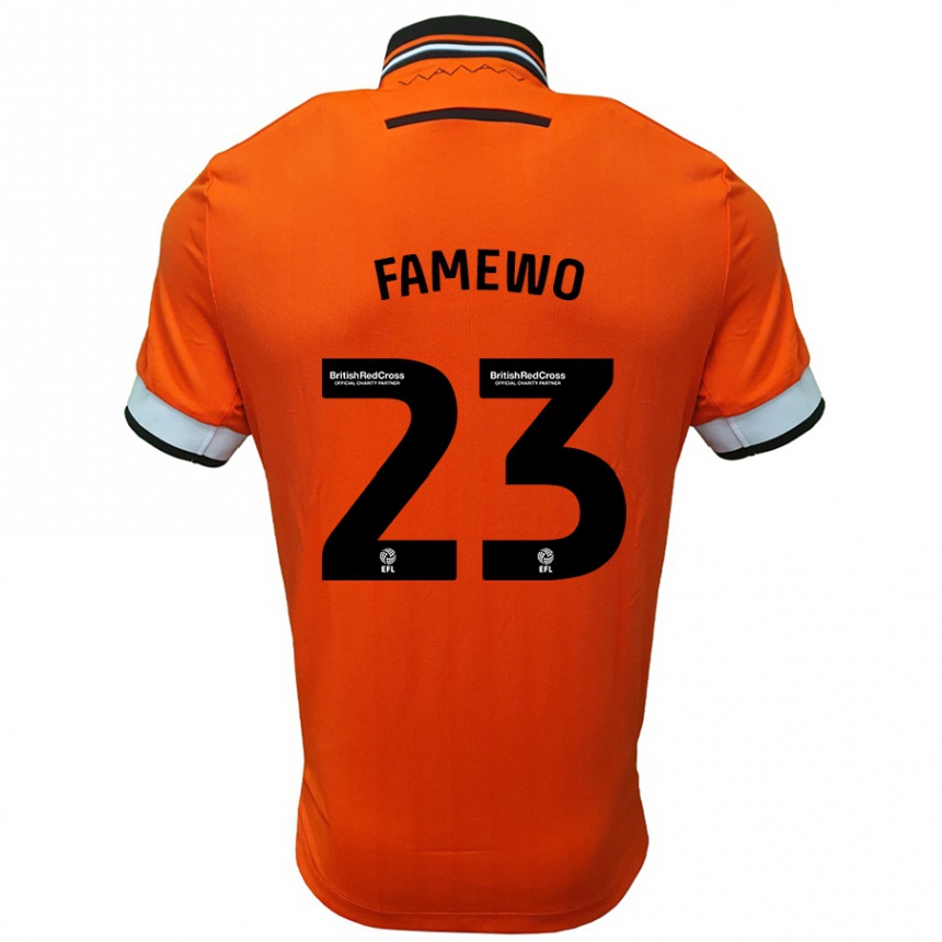 Niño Fútbol Camiseta Akin Famewo #23 Naranja Blanco 2ª Equipación 2024/25