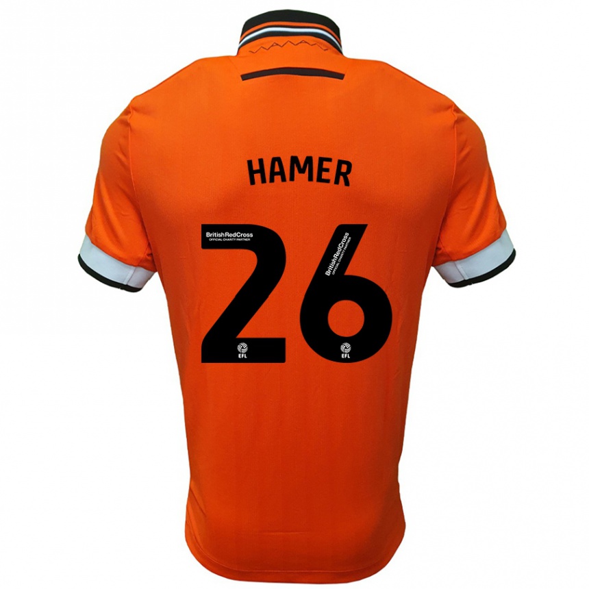 Niño Fútbol Camiseta Ben Hamer #26 Naranja Blanco 2ª Equipación 2024/25