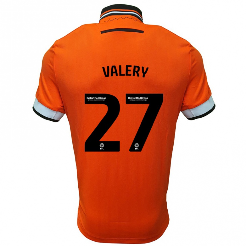 Niño Fútbol Camiseta Yan Valery #27 Naranja Blanco 2ª Equipación 2024/25