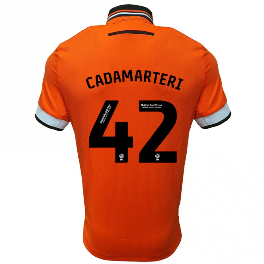 Niño Fútbol Camiseta Bailey Cadamarteri #42 Naranja Blanco 2ª Equipación 2024/25