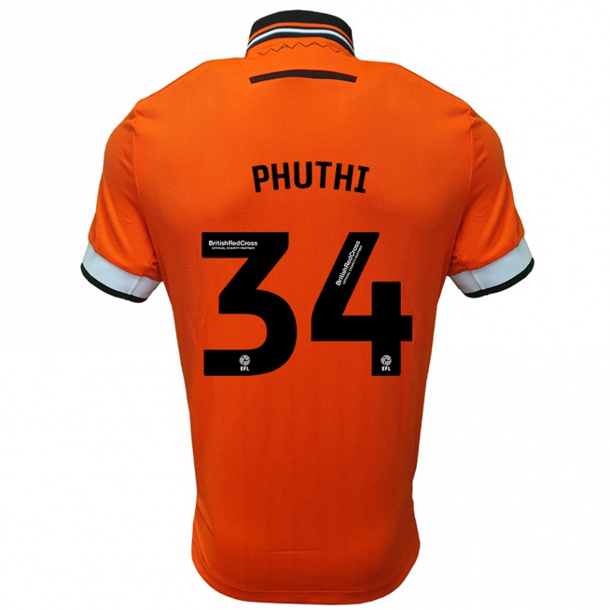 Niño Fútbol Camiseta Joey Phuthi #34 Naranja Blanco 2ª Equipación 2024/25