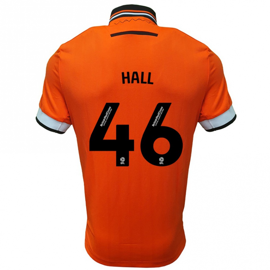 Niño Fútbol Camiseta Jack Hall #46 Naranja Blanco 2ª Equipación 2024/25