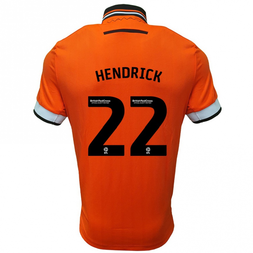 Niño Fútbol Camiseta Jeff Hendrick #22 Naranja Blanco 2ª Equipación 2024/25