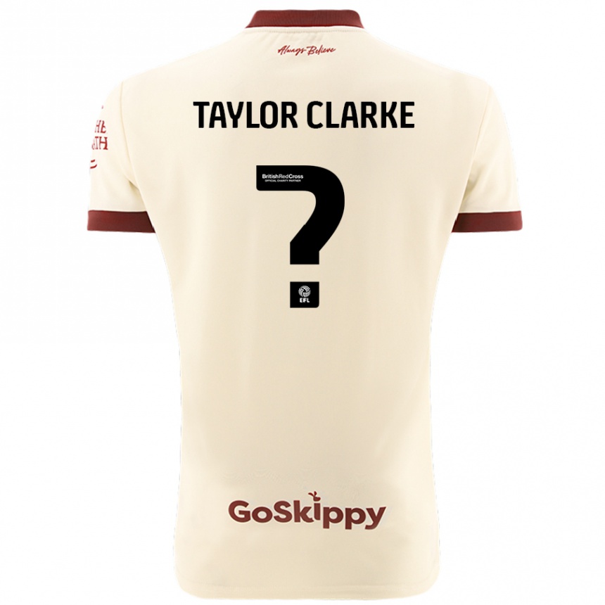 Niño Fútbol Camiseta Omar Taylor-Clarke #0 Crema Blanco 2ª Equipación 2024/25