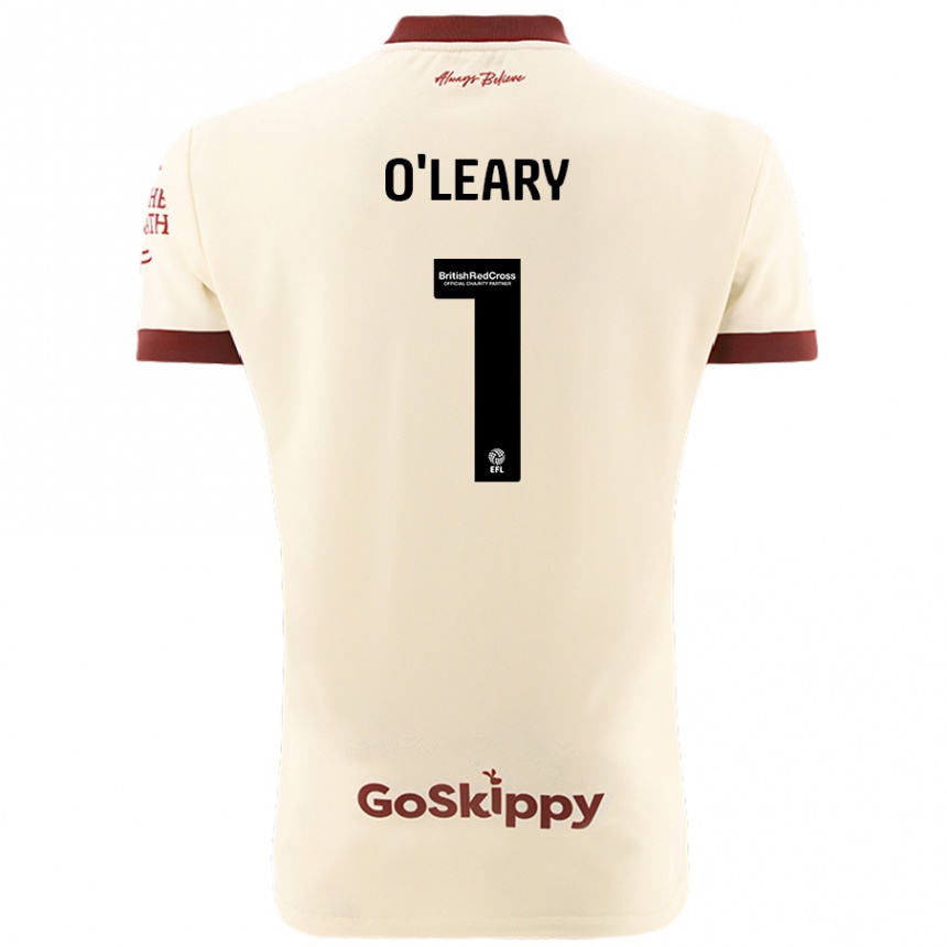 Niño Fútbol Camiseta Max O'leary #1 Crema Blanco 2ª Equipación 2024/25