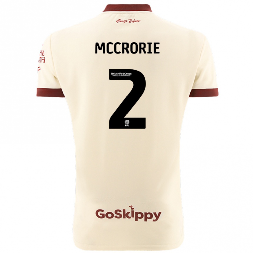 Niño Fútbol Camiseta Ross Mccrorie #2 Crema Blanco 2ª Equipación 2024/25