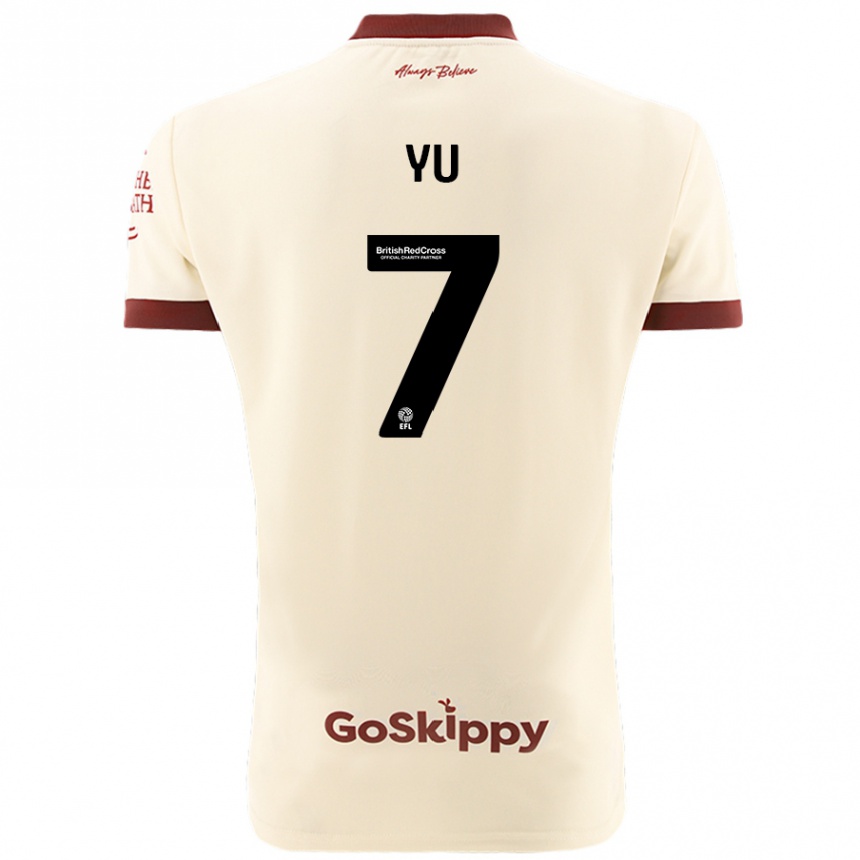 Niño Fútbol Camiseta Yu Hirakawa #7 Crema Blanco 2ª Equipación 2024/25