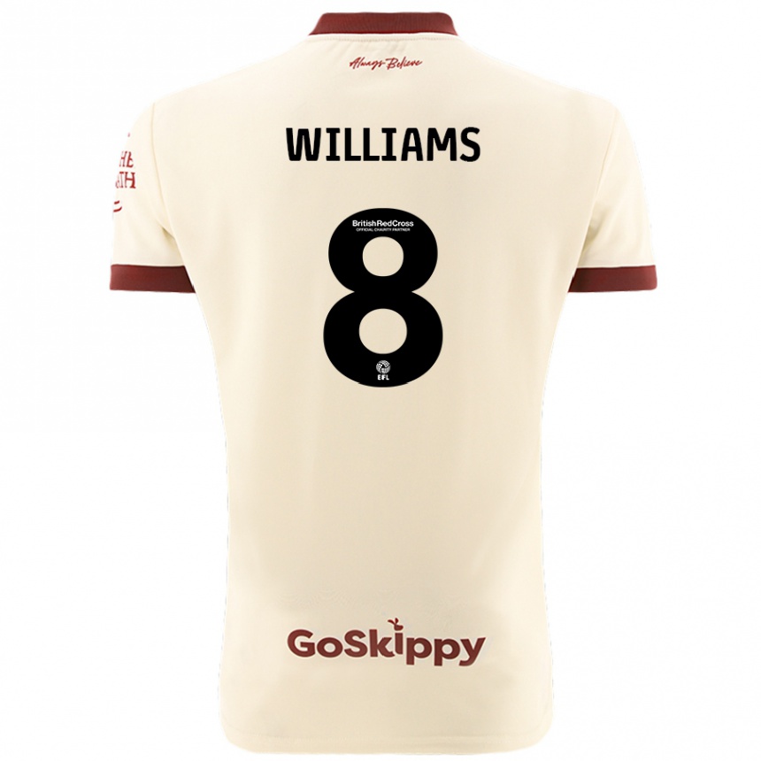 Niño Fútbol Camiseta Joe Williams #8 Crema Blanco 2ª Equipación 2024/25