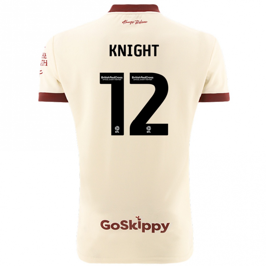 Niño Fútbol Camiseta Jason Knight #12 Crema Blanco 2ª Equipación 2024/25