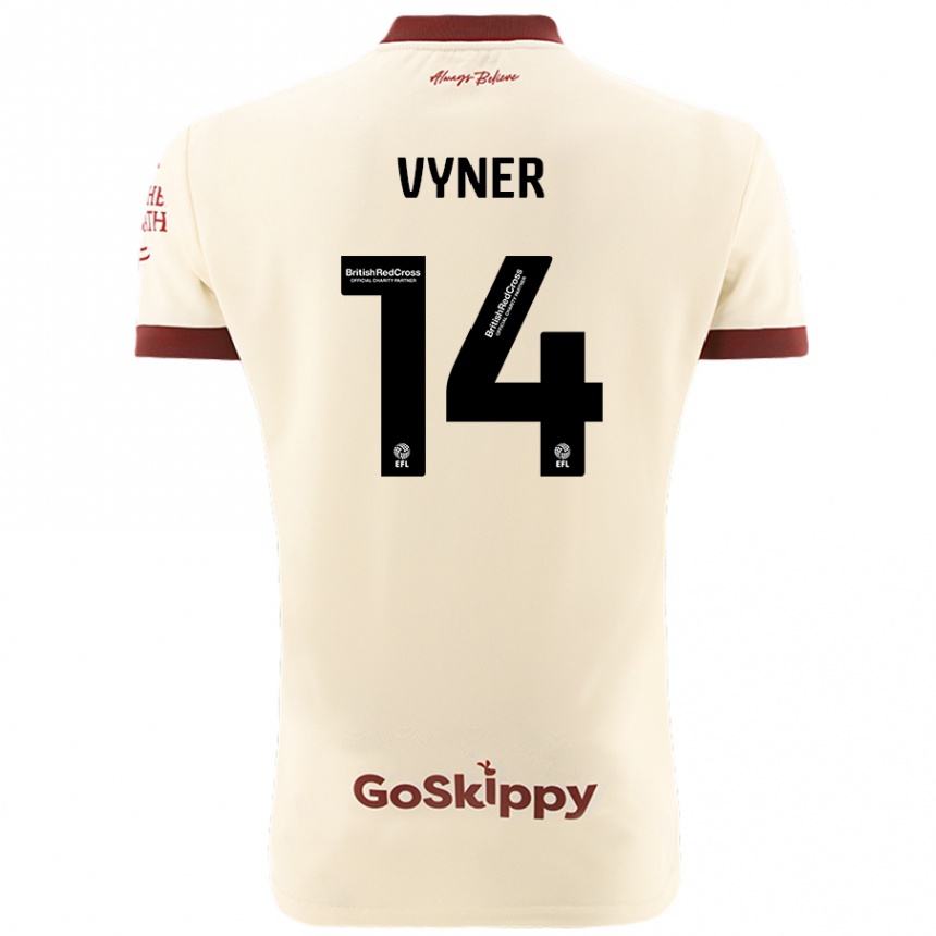 Niño Fútbol Camiseta Zak Vyner #14 Crema Blanco 2ª Equipación 2024/25