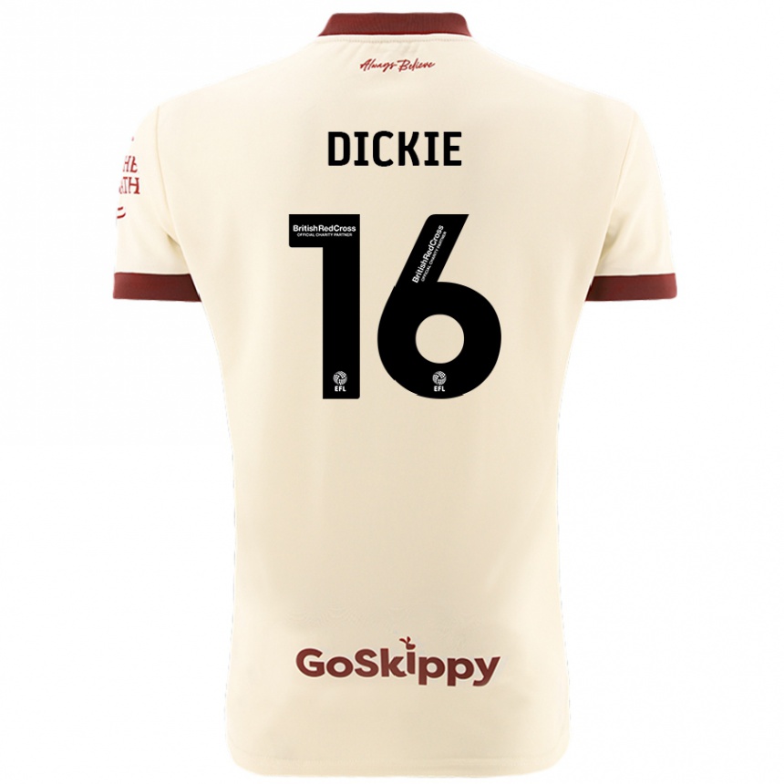 Niño Fútbol Camiseta Rob Dickie #16 Crema Blanco 2ª Equipación 2024/25