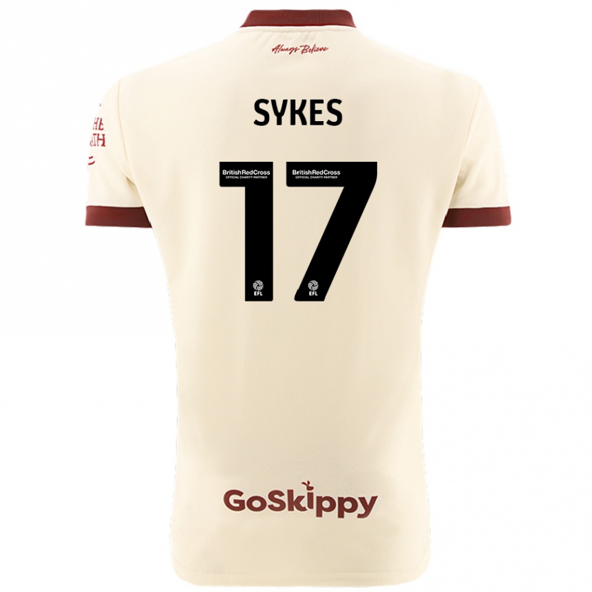 Niño Fútbol Camiseta Mark Sykes #17 Crema Blanco 2ª Equipación 2024/25