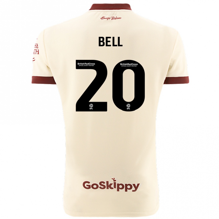 Niño Fútbol Camiseta Sam Bell #20 Crema Blanco 2ª Equipación 2024/25