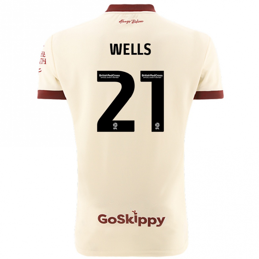 Niño Fútbol Camiseta Nahki Wells #21 Crema Blanco 2ª Equipación 2024/25