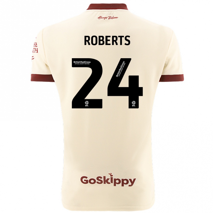 Niño Fútbol Camiseta Haydon Roberts #24 Crema Blanco 2ª Equipación 2024/25