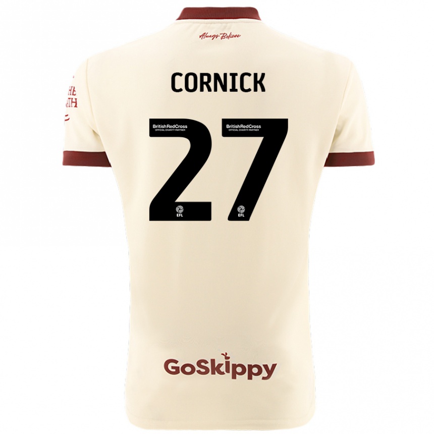 Niño Fútbol Camiseta Harry Cornick #27 Crema Blanco 2ª Equipación 2024/25