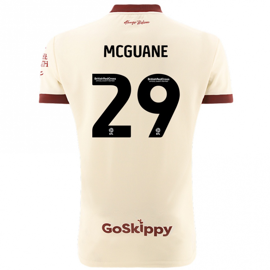 Niño Fútbol Camiseta Marcus Mcguane #29 Crema Blanco 2ª Equipación 2024/25