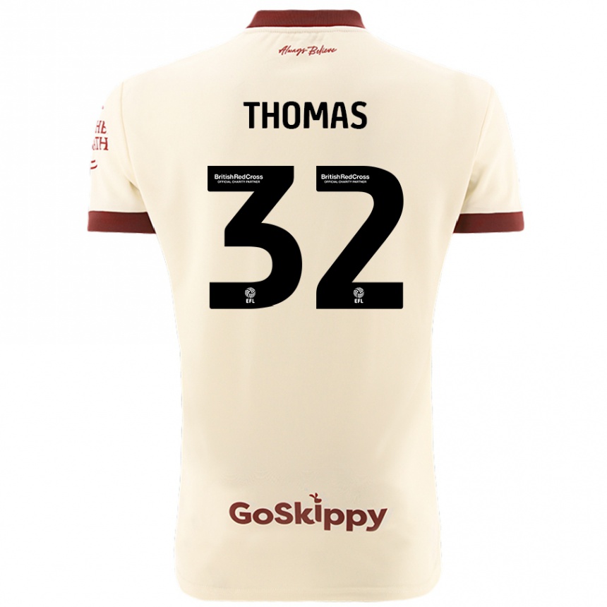 Niño Fútbol Camiseta Lewis Thomas #32 Crema Blanco 2ª Equipación 2024/25