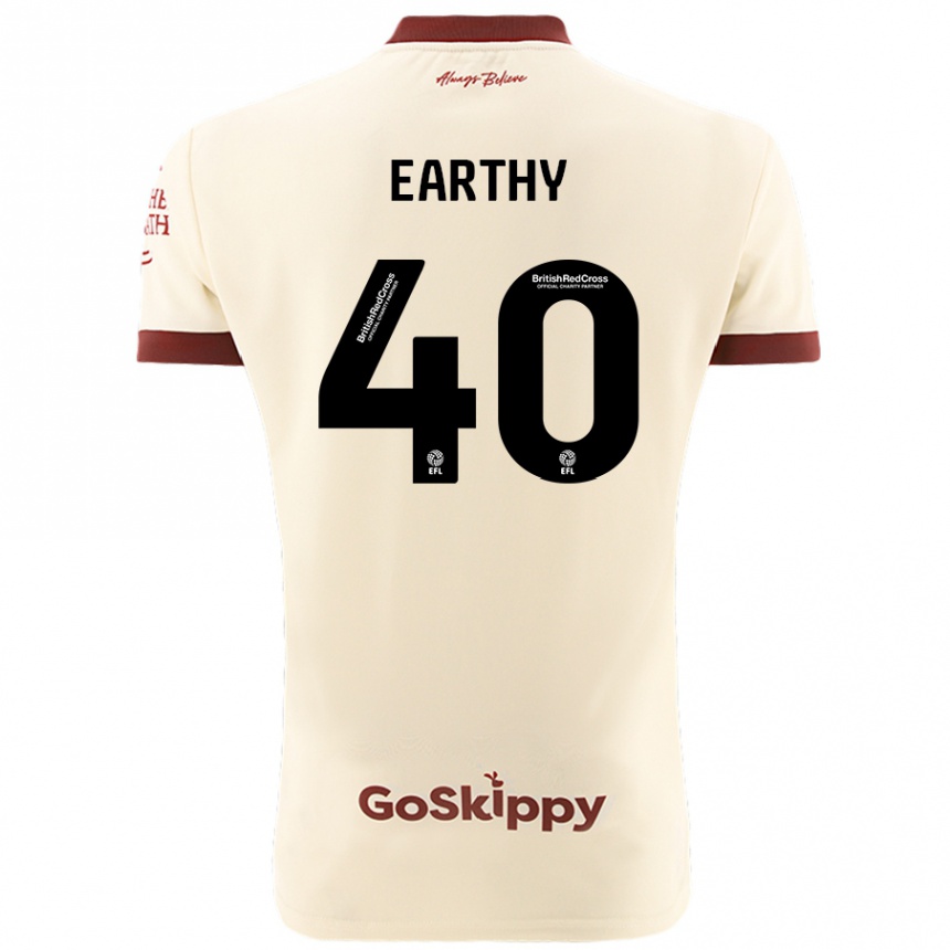 Niño Fútbol Camiseta George Earthy #40 Crema Blanco 2ª Equipación 2024/25