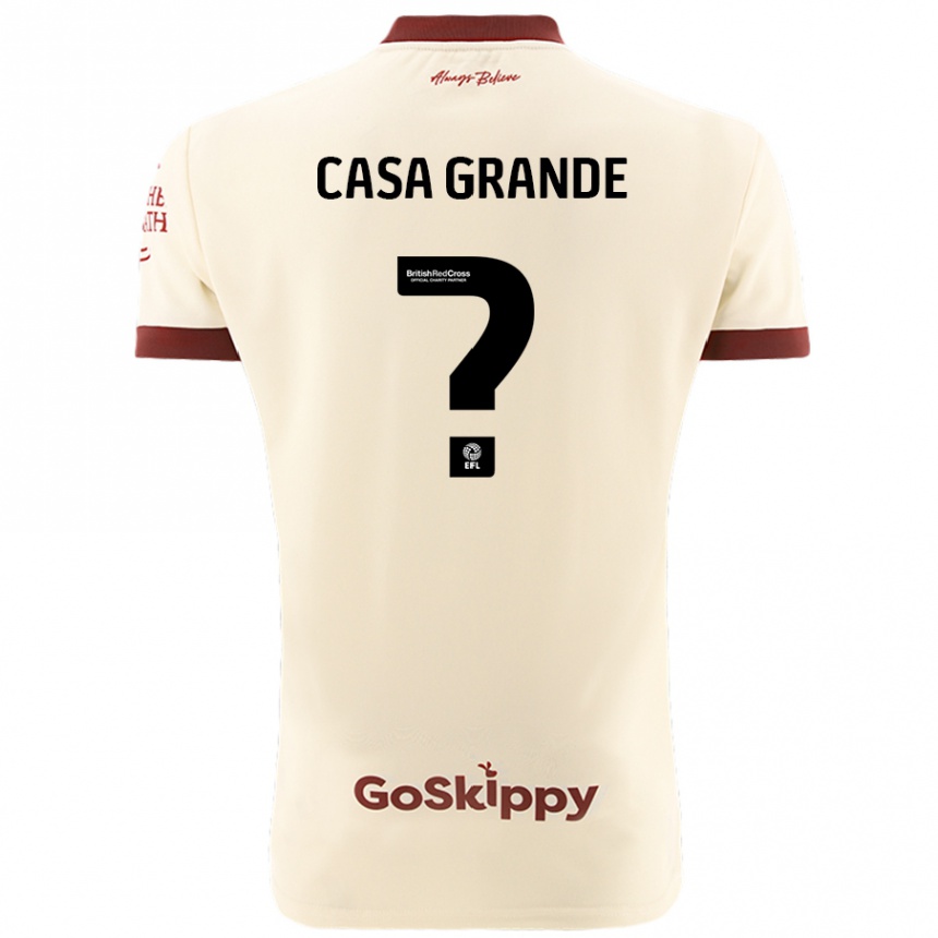 Niño Fútbol Camiseta Josey Casa-Grande #0 Crema Blanco 2ª Equipación 2024/25