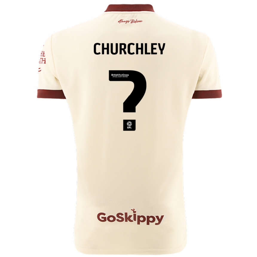 Niño Fútbol Camiseta Kai Churchley #0 Crema Blanco 2ª Equipación 2024/25