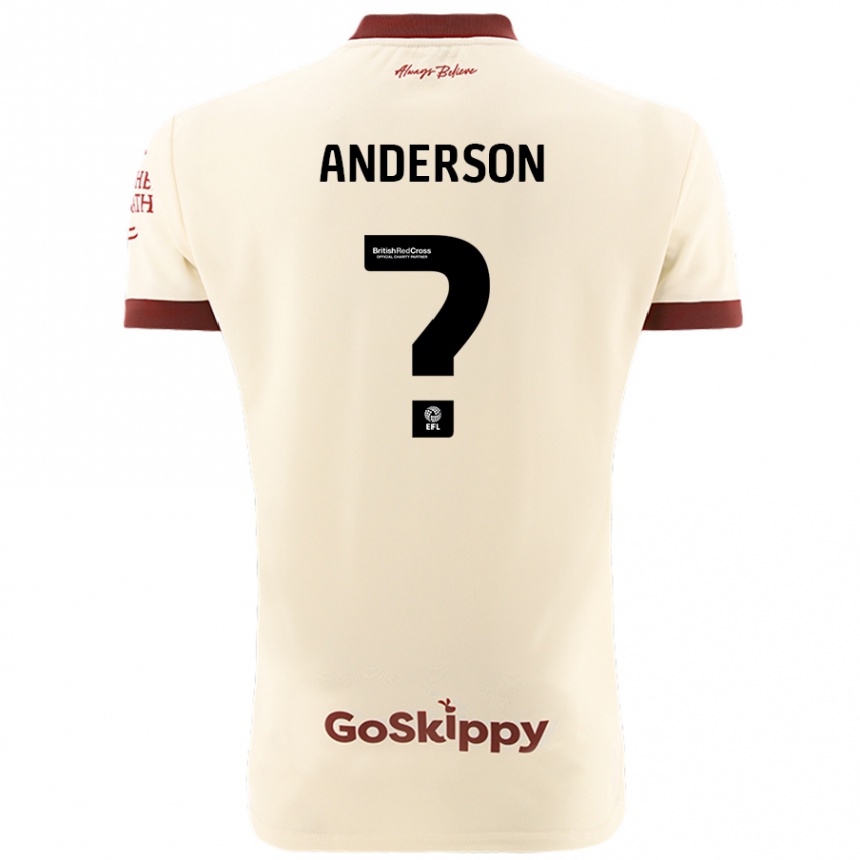 Niño Fútbol Camiseta Taine Anderson #0 Crema Blanco 2ª Equipación 2024/25