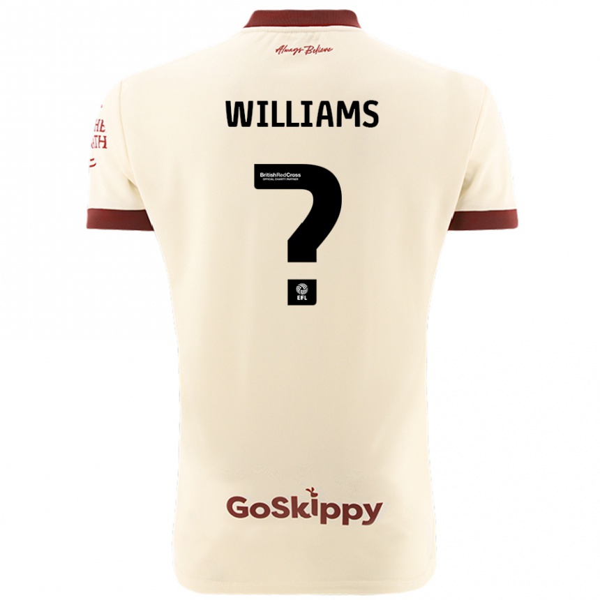 Niño Fútbol Camiseta Ashton Williams #0 Crema Blanco 2ª Equipación 2024/25