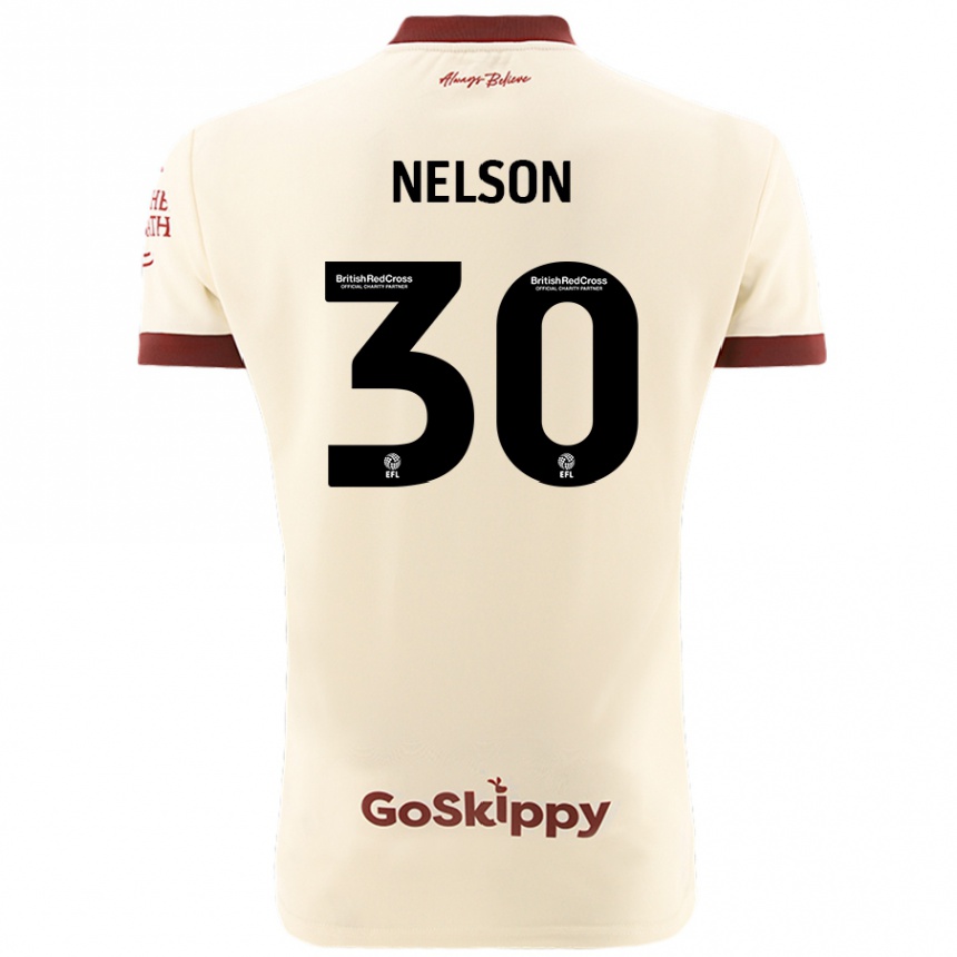 Niño Fútbol Camiseta Raekwon Nelson #30 Crema Blanco 2ª Equipación 2024/25