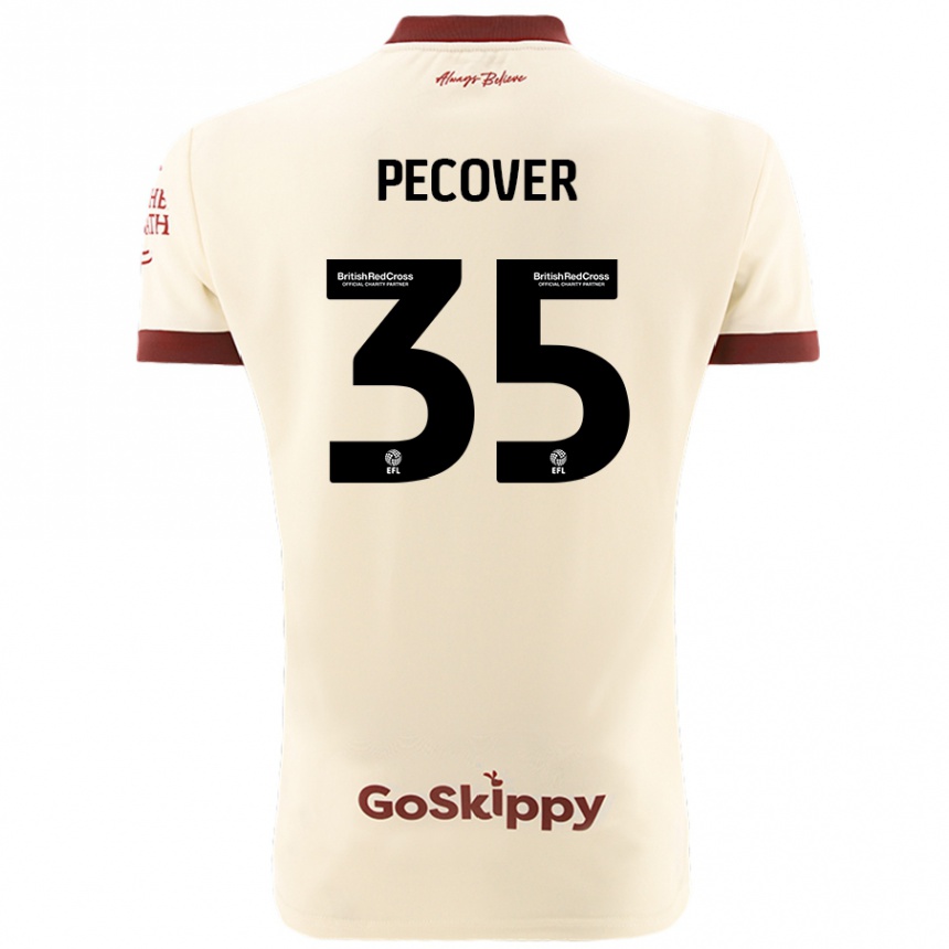 Niño Fútbol Camiseta Leo Pecover #35 Crema Blanco 2ª Equipación 2024/25