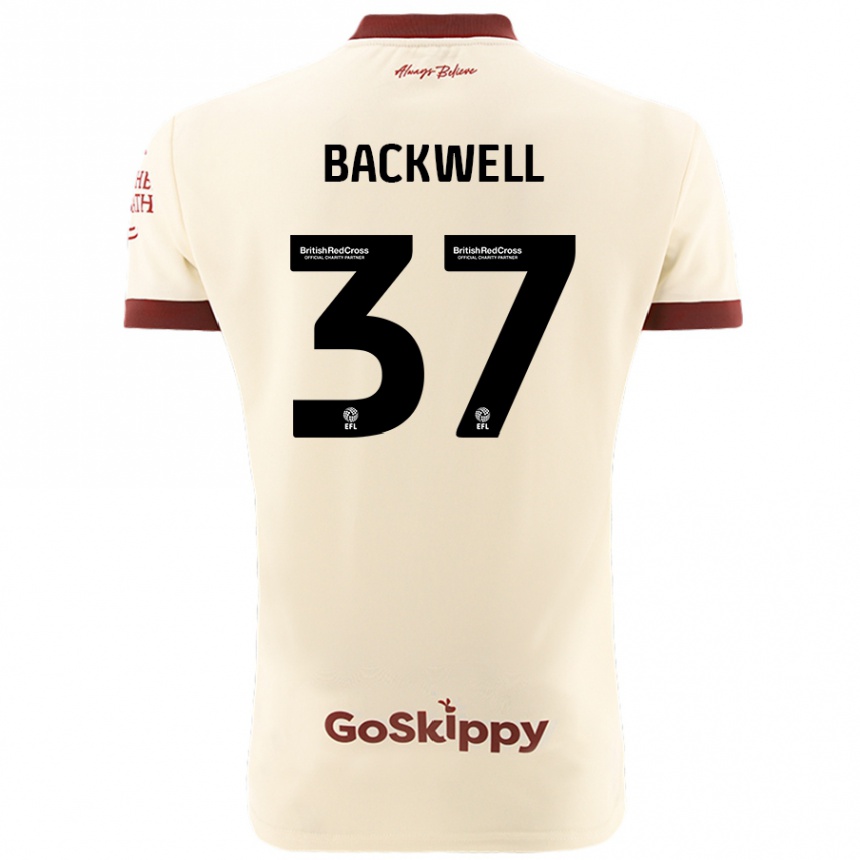 Niño Fútbol Camiseta Tommy Backwell #37 Crema Blanco 2ª Equipación 2024/25