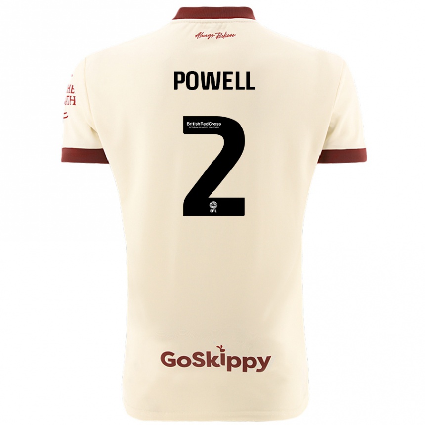 Niño Fútbol Camiseta Ella Powell #2 Crema Blanco 2ª Equipación 2024/25