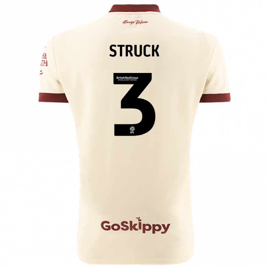 Niño Fútbol Camiseta Sille Struck #3 Crema Blanco 2ª Equipación 2024/25