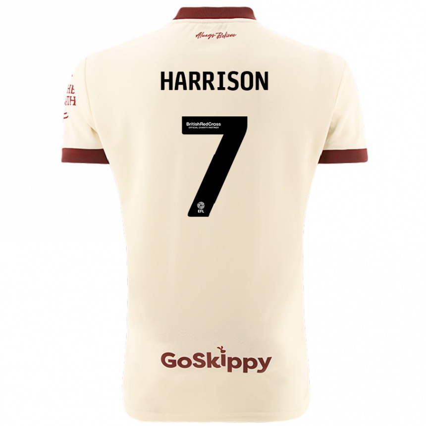 Niño Fútbol Camiseta Abi Harrison #7 Crema Blanco 2ª Equipación 2024/25