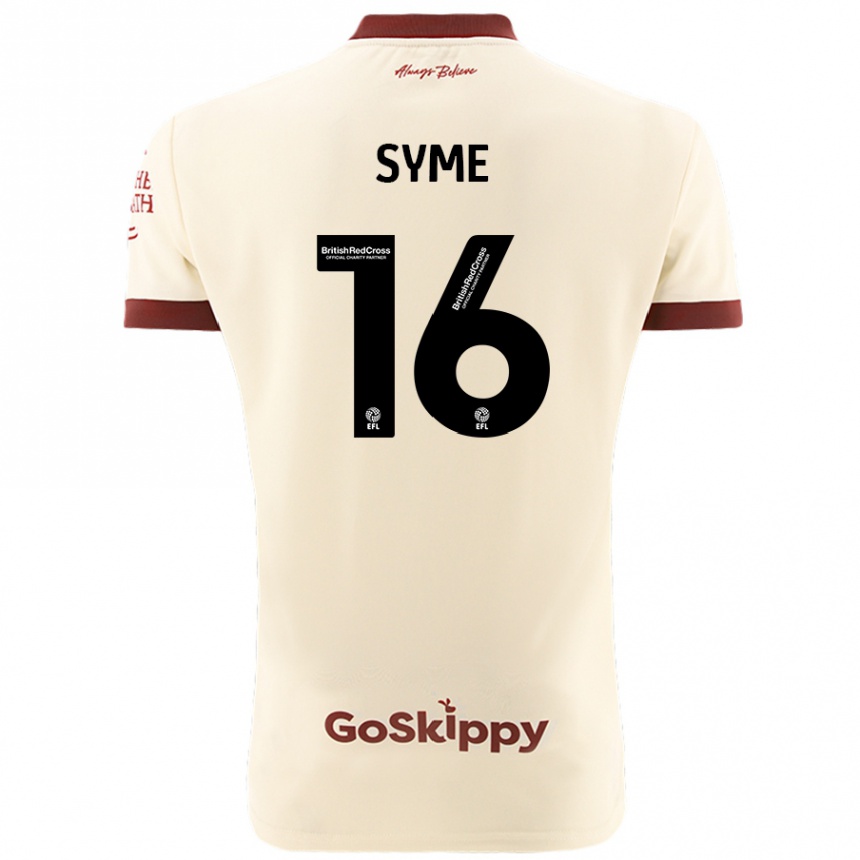 Niño Fútbol Camiseta Emily Syme #16 Crema Blanco 2ª Equipación 2024/25