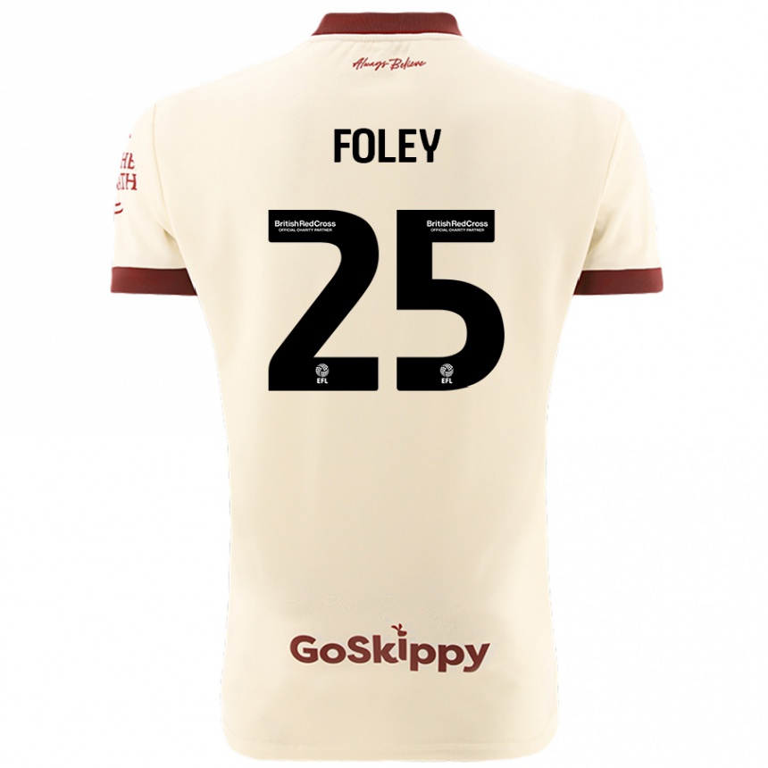 Niño Fútbol Camiseta Erin Foley #25 Crema Blanco 2ª Equipación 2024/25