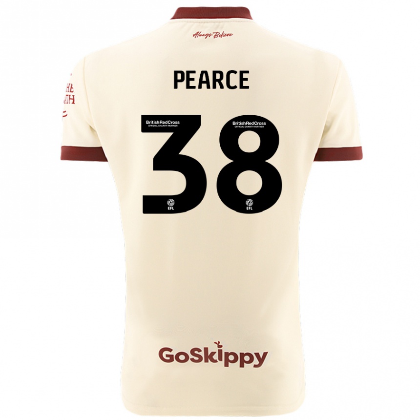 Niño Fútbol Camiseta Manon Pearce #38 Crema Blanco 2ª Equipación 2024/25