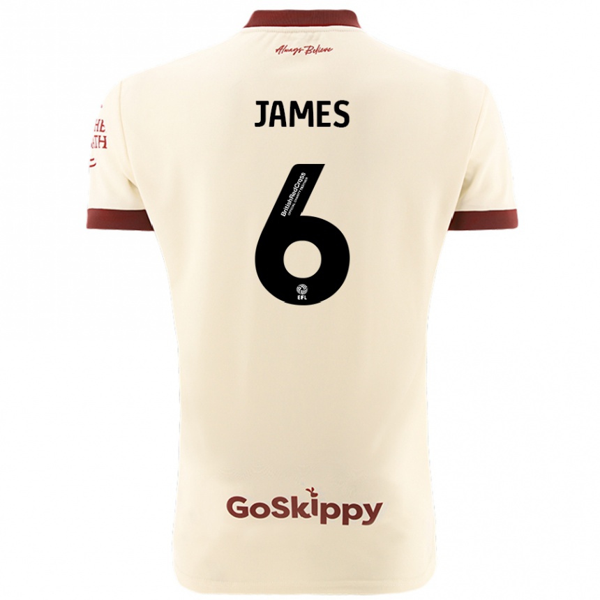 Niño Fútbol Camiseta Matty James #6 Crema Blanco 2ª Equipación 2024/25