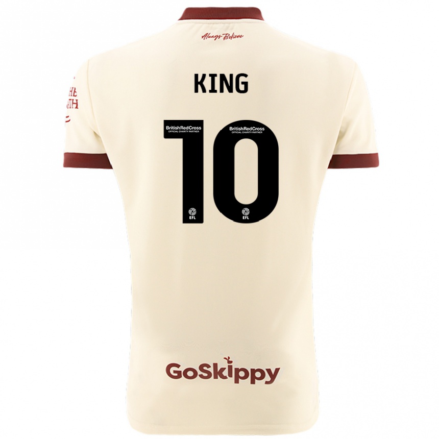 Niño Fútbol Camiseta Andy King #10 Crema Blanco 2ª Equipación 2024/25