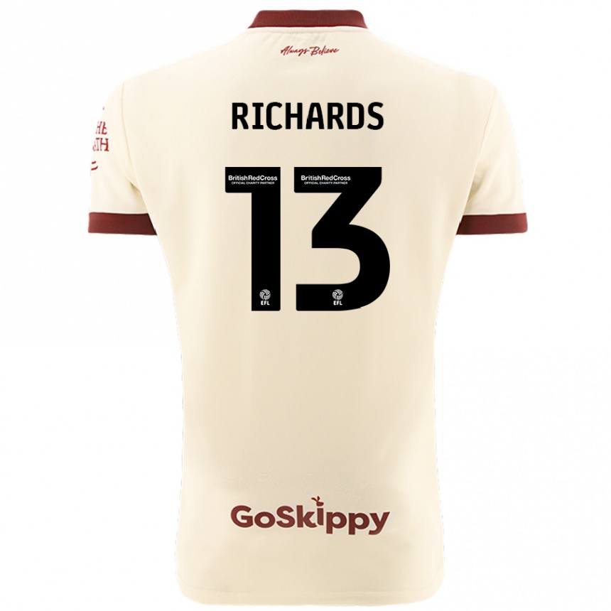 Niño Fútbol Camiseta Harvey Wiles-Richards #13 Crema Blanco 2ª Equipación 2024/25