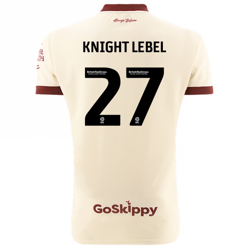 Niño Fútbol Camiseta Jamie Knight-Lebel #27 Crema Blanco 2ª Equipación 2024/25