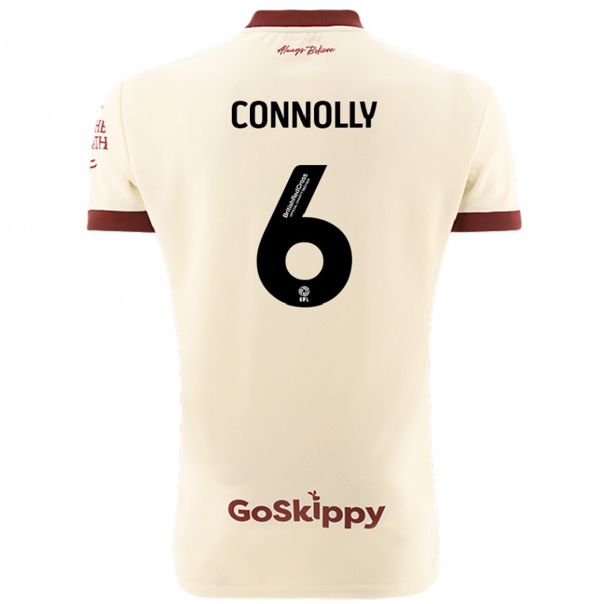 Niño Fútbol Camiseta Megan Connolly #6 Crema Blanco 2ª Equipación 2024/25