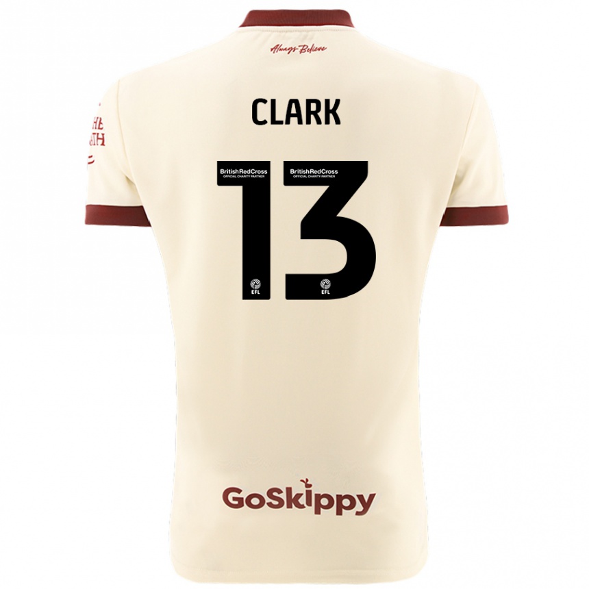 Niño Fútbol Camiseta Olivia Clark #13 Crema Blanco 2ª Equipación 2024/25