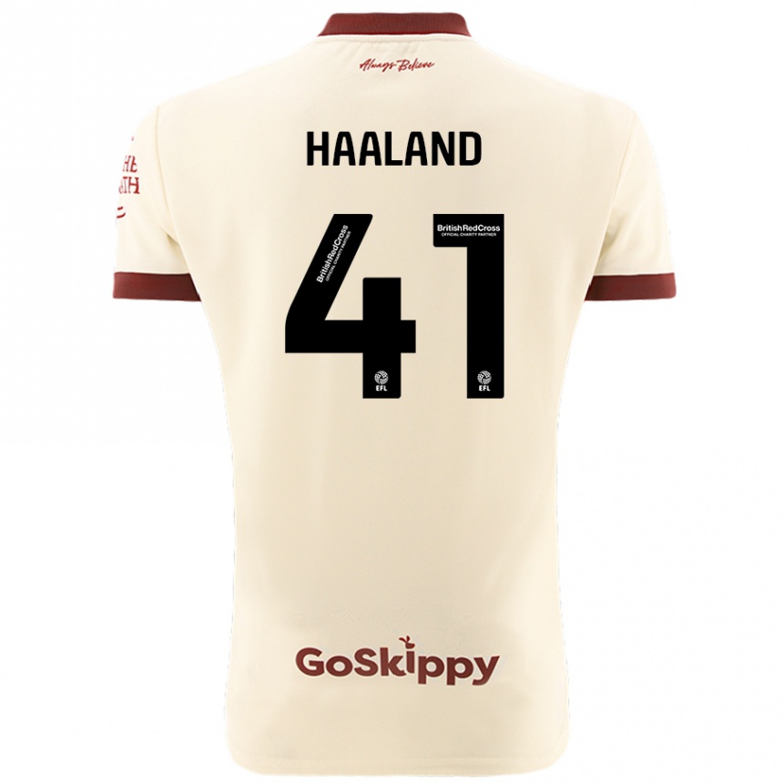 Niño Fútbol Camiseta Benedicte Haaland #41 Crema Blanco 2ª Equipación 2024/25