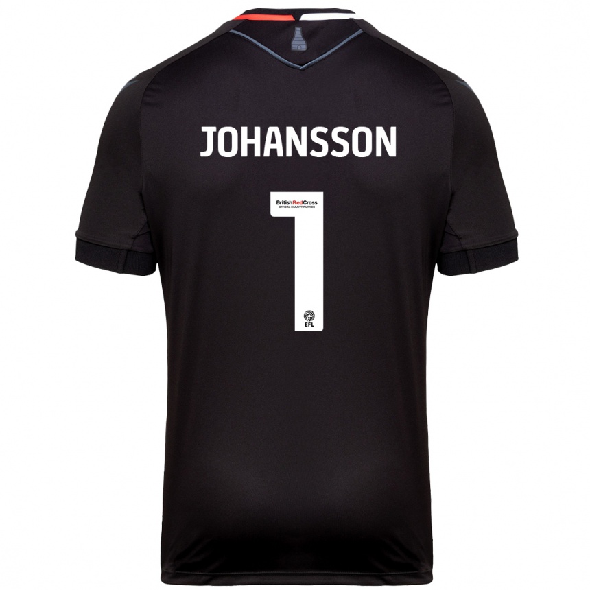 Niño Fútbol Camiseta Viktor Johansson #1 Negro 2ª Equipación 2024/25