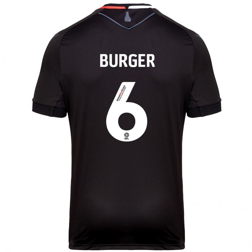 Niño Fútbol Camiseta Wouter Burger #6 Negro 2ª Equipación 2024/25